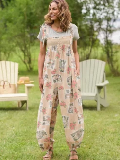 Postcard Jumpsuit - Antique
