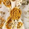 Raffia Napkin Ring Set of 4 - Gold