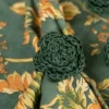 Raffia Napkin Ring Set of 4 - Green