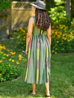 Rainforest Stripe Dress - Green