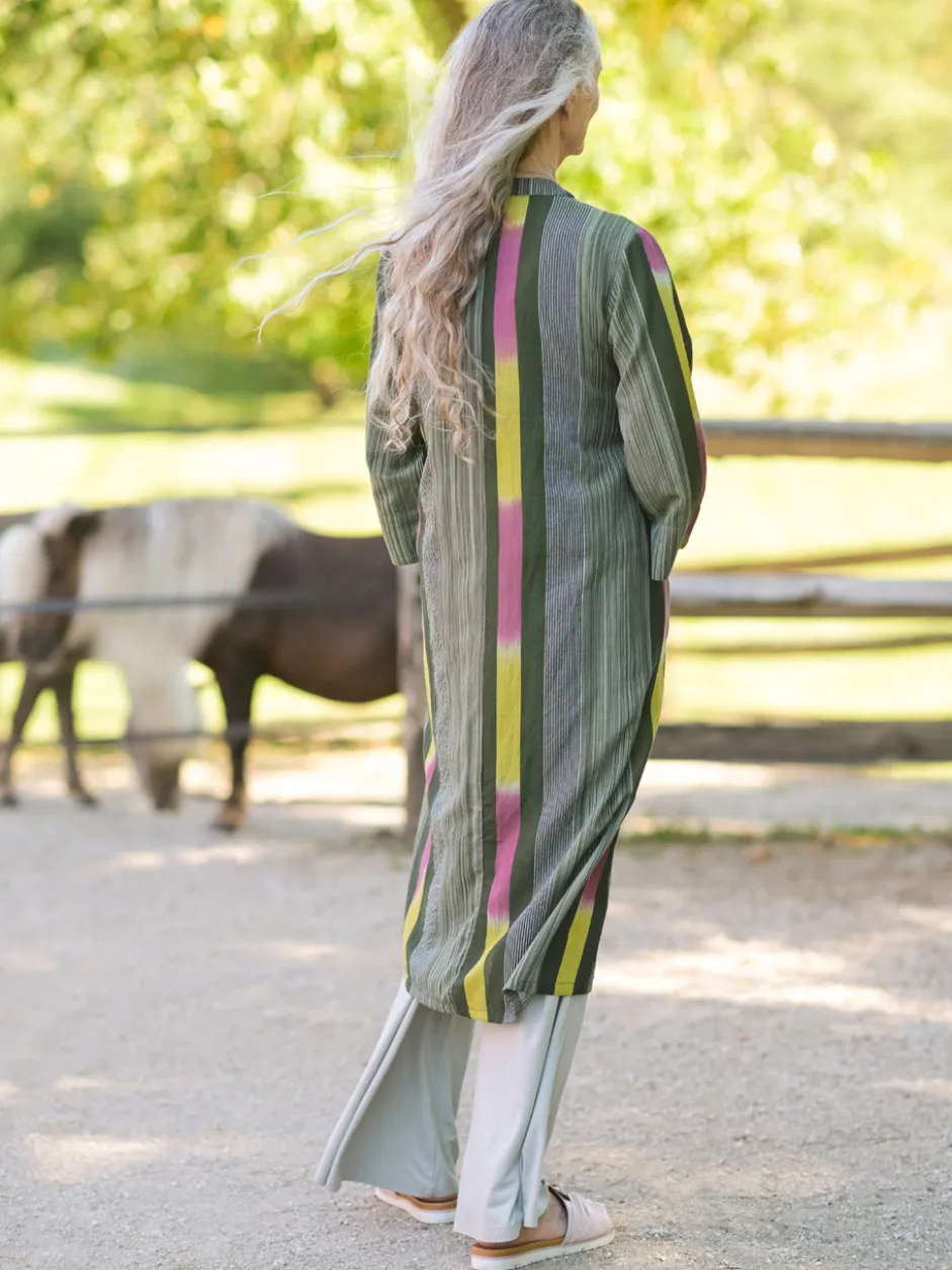 Rainforest Stripe Duster - Green