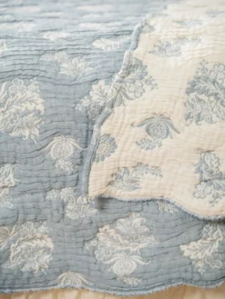 Rebecca's Matelasse Blanket - Blue