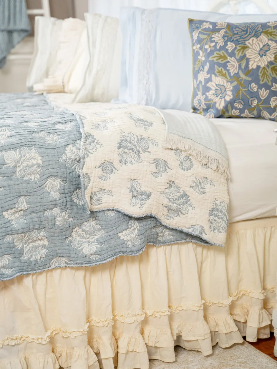 Rebecca's Matelasse Blanket - Blue