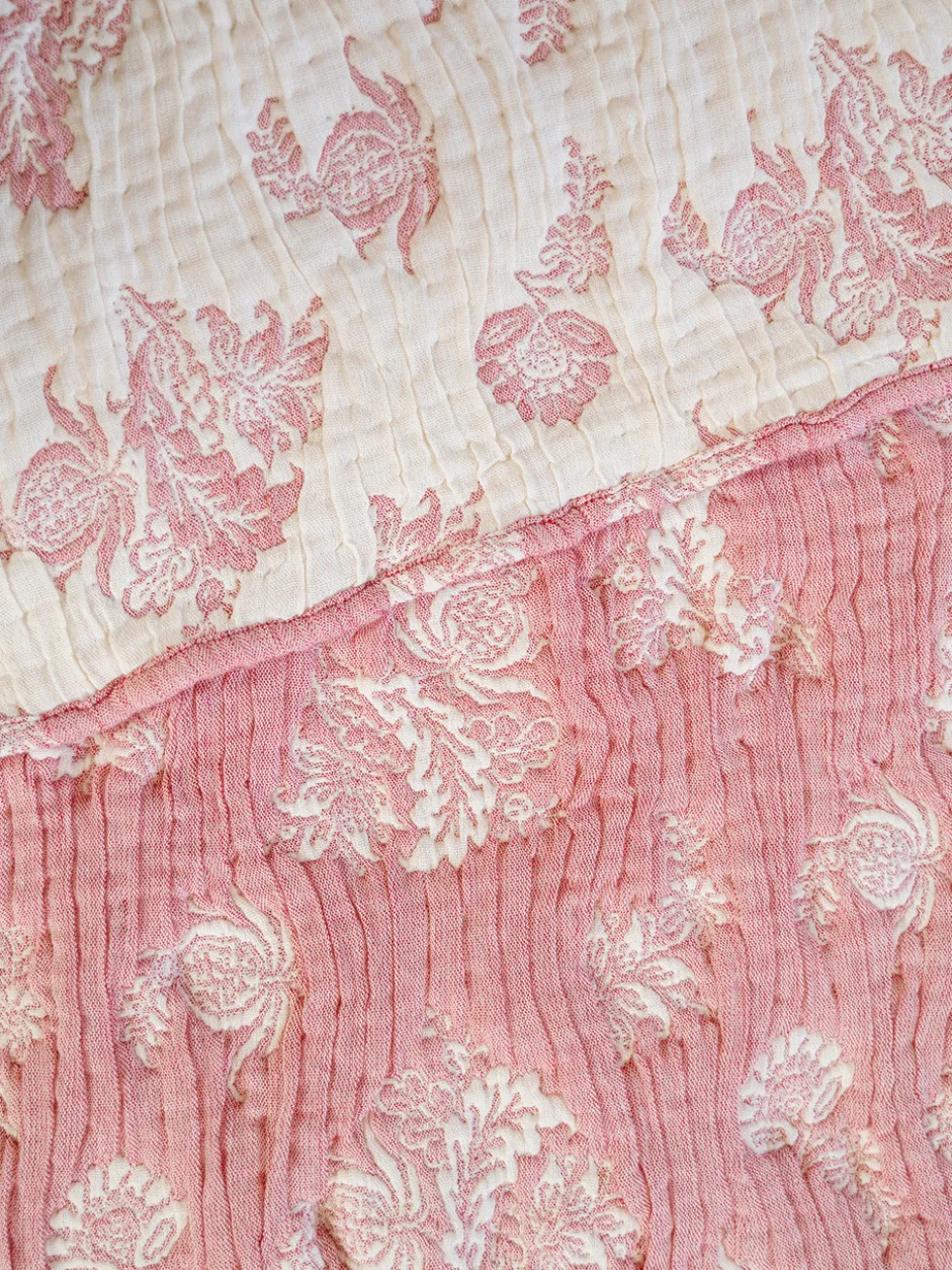 Rebecca's Matelasse Blanket - Rose