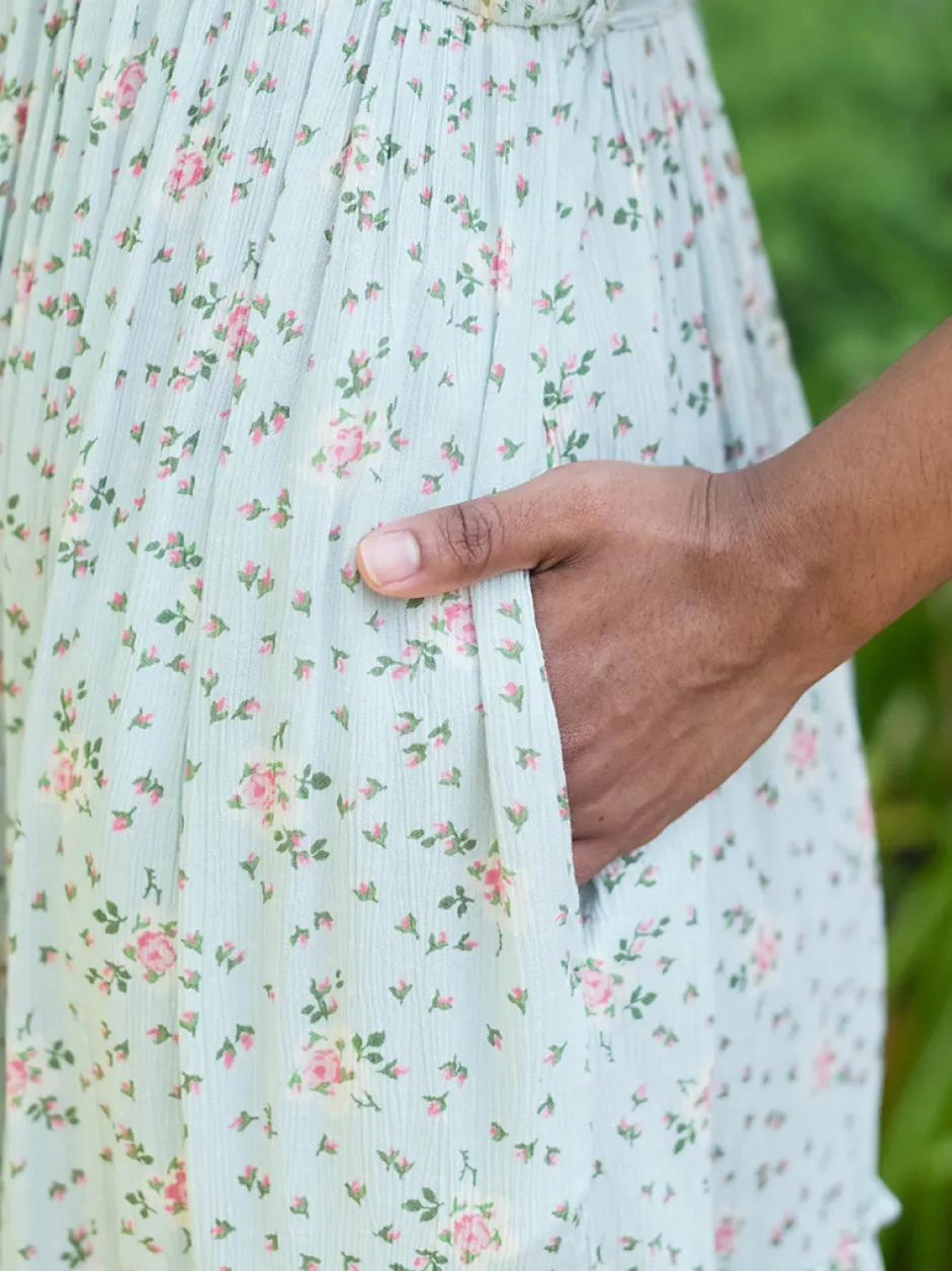Rosalyn Prairie Dress - Aqua