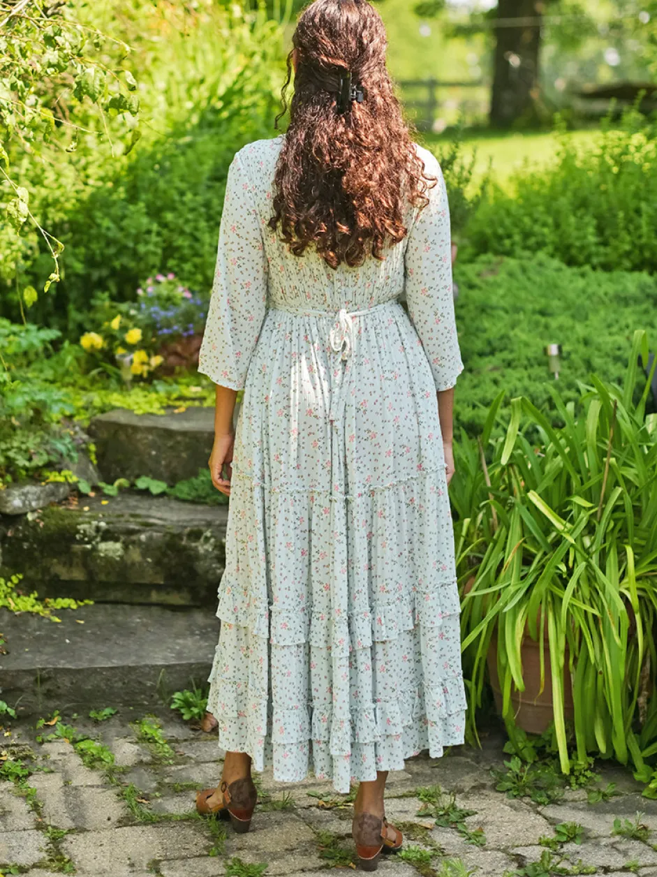 Rosalyn Prairie Dress - Aqua