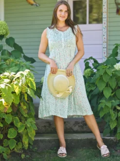Rosalyn Sleeveless Dress - Aqua