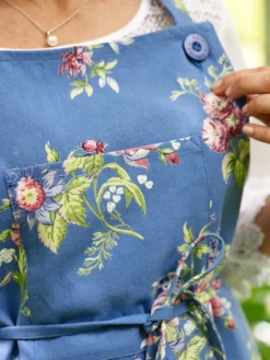 Russian Chintz Chef Apron - Blue