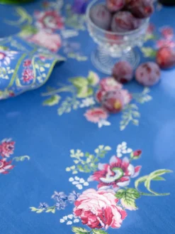 Russian Chintz Round Cloth - Blue