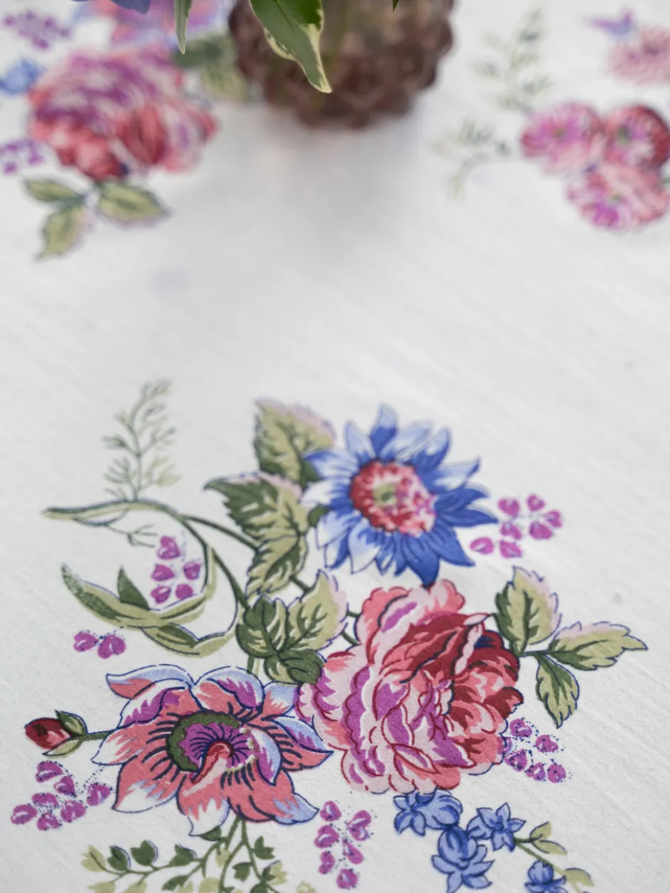 Russian Chintz Round Cloth - Ivory