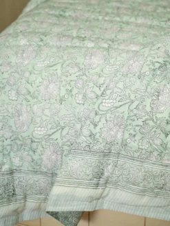 Sadie Block Print Quilt - Sage