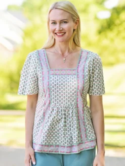 San Remo Peasant Blouse - White