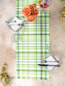Savannah Seersucker Runner - Green