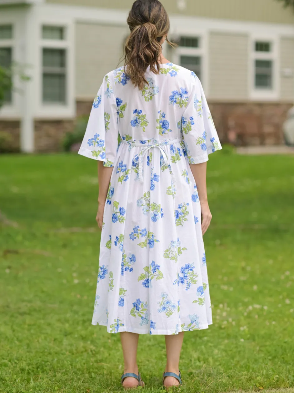Scotia Dress - White Blue