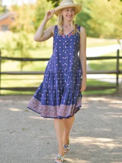 Seascape Dress - Navy