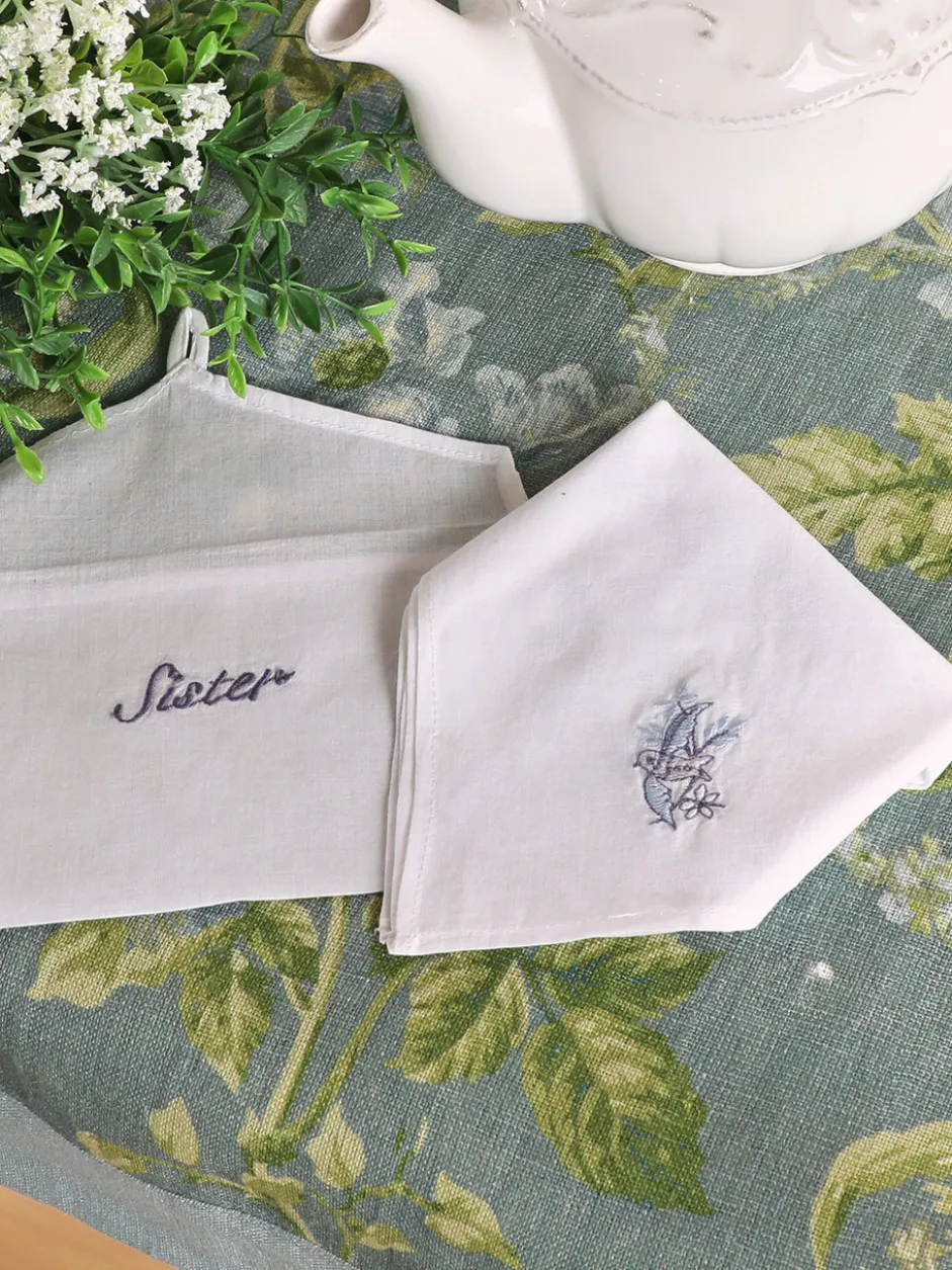 Sister Embroidered Envelope Hankie