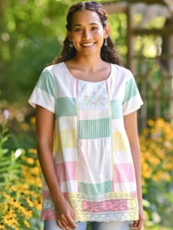 Spring Check Tunic - Multi