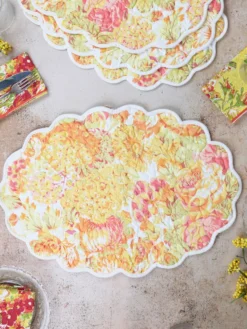 Spring Gathering Quilted Placemat Set of 4 - Sorbet