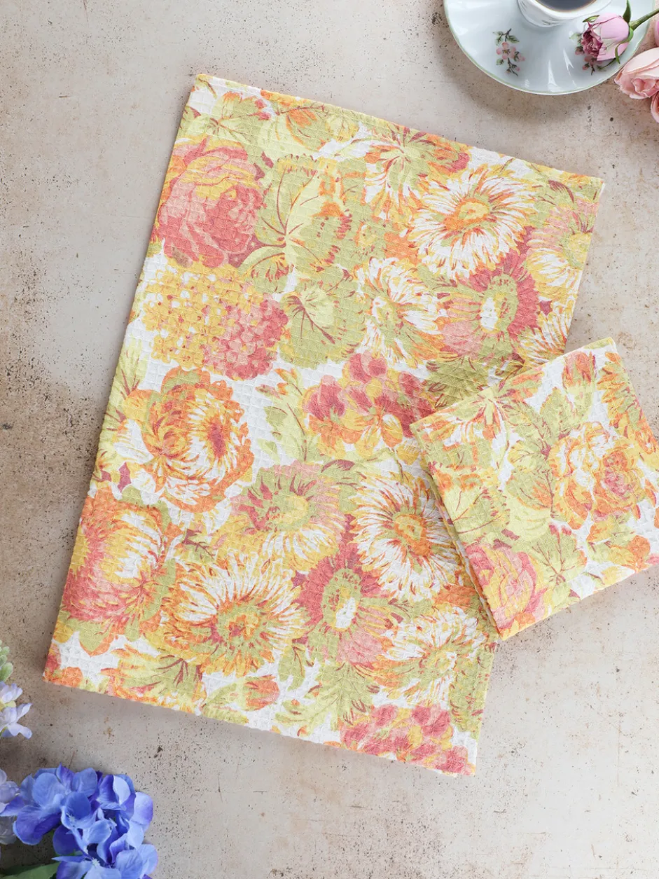 Spring Gathering Tea Towel Set of 2 - Sorbet