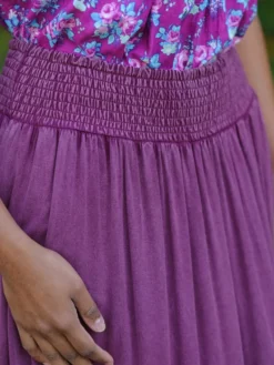 Stepping Out Jersey Skirt - Sunwashed Plum
