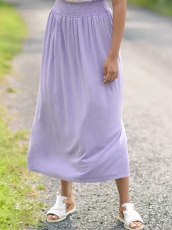 Stepping Out Jersey Skirt - Sunwashed Periwinkle