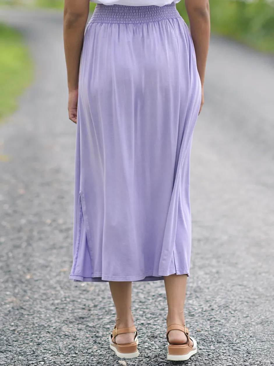 Stepping Out Jersey Skirt - Sunwashed Periwinkle