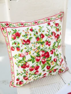 Strawberry Basket Cushion Cover