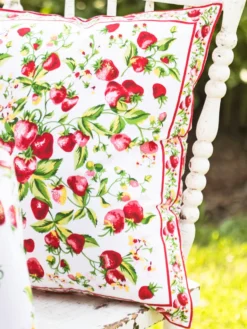 Strawberry Basket Cushion Cover