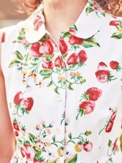 Strawberry Porch Dress - White