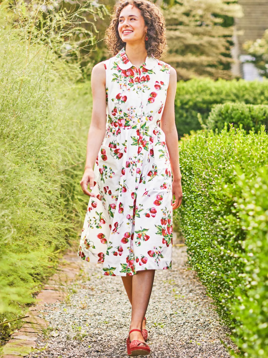 Strawberry Porch Dress - White