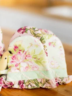 Sweet Pea Patchwork Mini Mitt Set of 2 - Rose