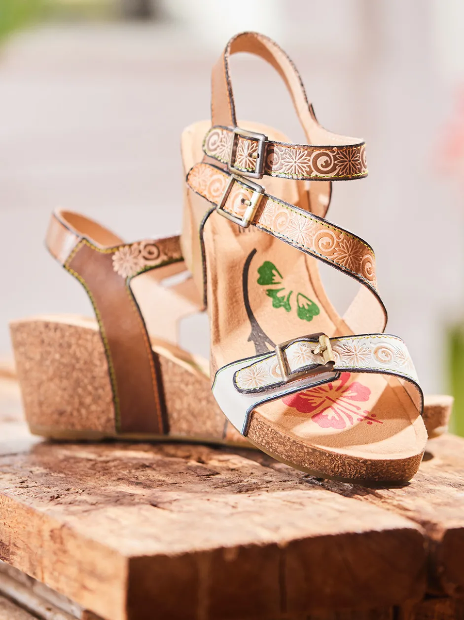 Tanja Sandal - White Multi