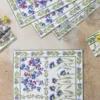 Thistle Placemat Set of 4 - White Blue