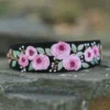 Timeless Embroidered Headband - Black Violet