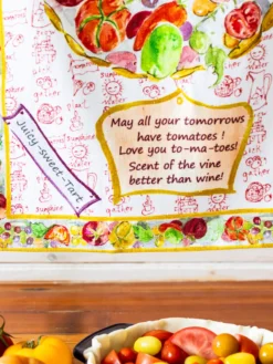 Tomatoes Watercolor Tea Towel