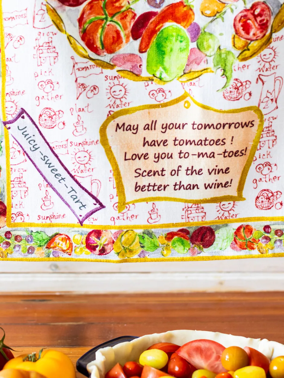 Tomatoes Watercolor Tea Towel