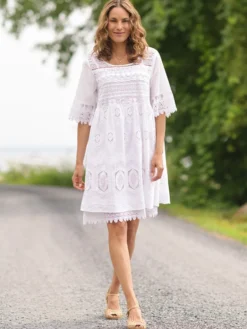 Treasure Lace Tunic - White