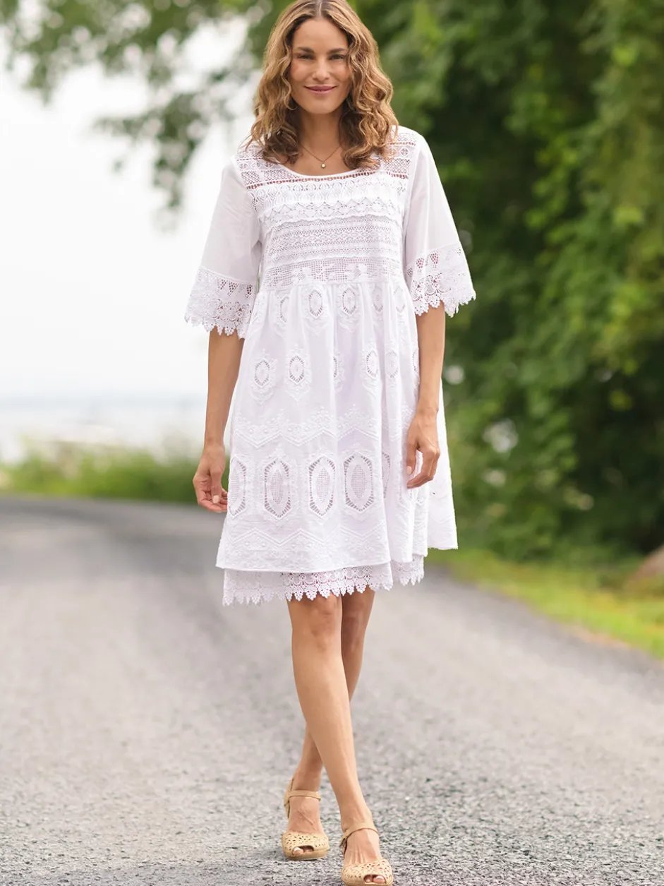 Treasure Lace Tunic - White