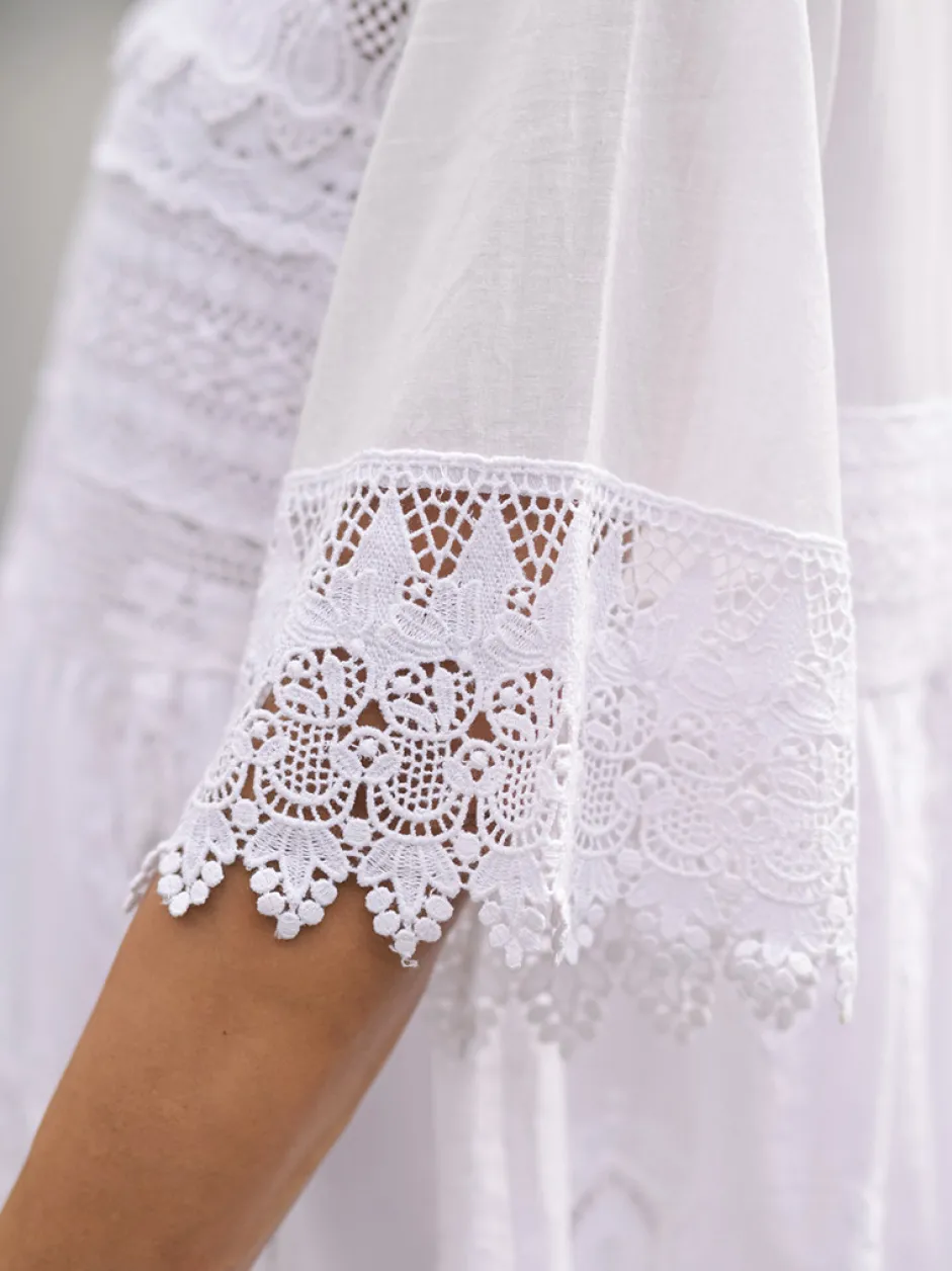 Treasure Lace Tunic - White