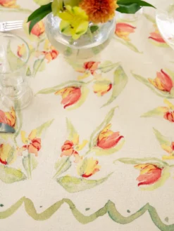 Tulips Watercolor Tablecloth