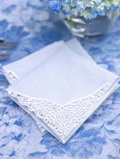 Versailles Linen Napkin Set of 4 - Opal