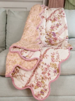 Victoriana Throw - Antique Rose