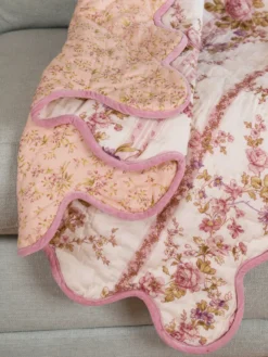 Victoriana Throw - Antique Rose