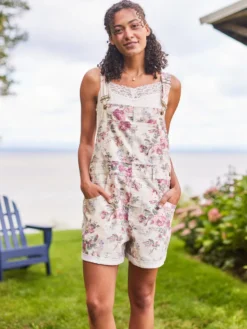 Victorian Rose Short Overall