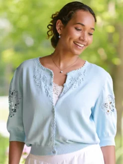 Vienna Romance Sweater - Aqua