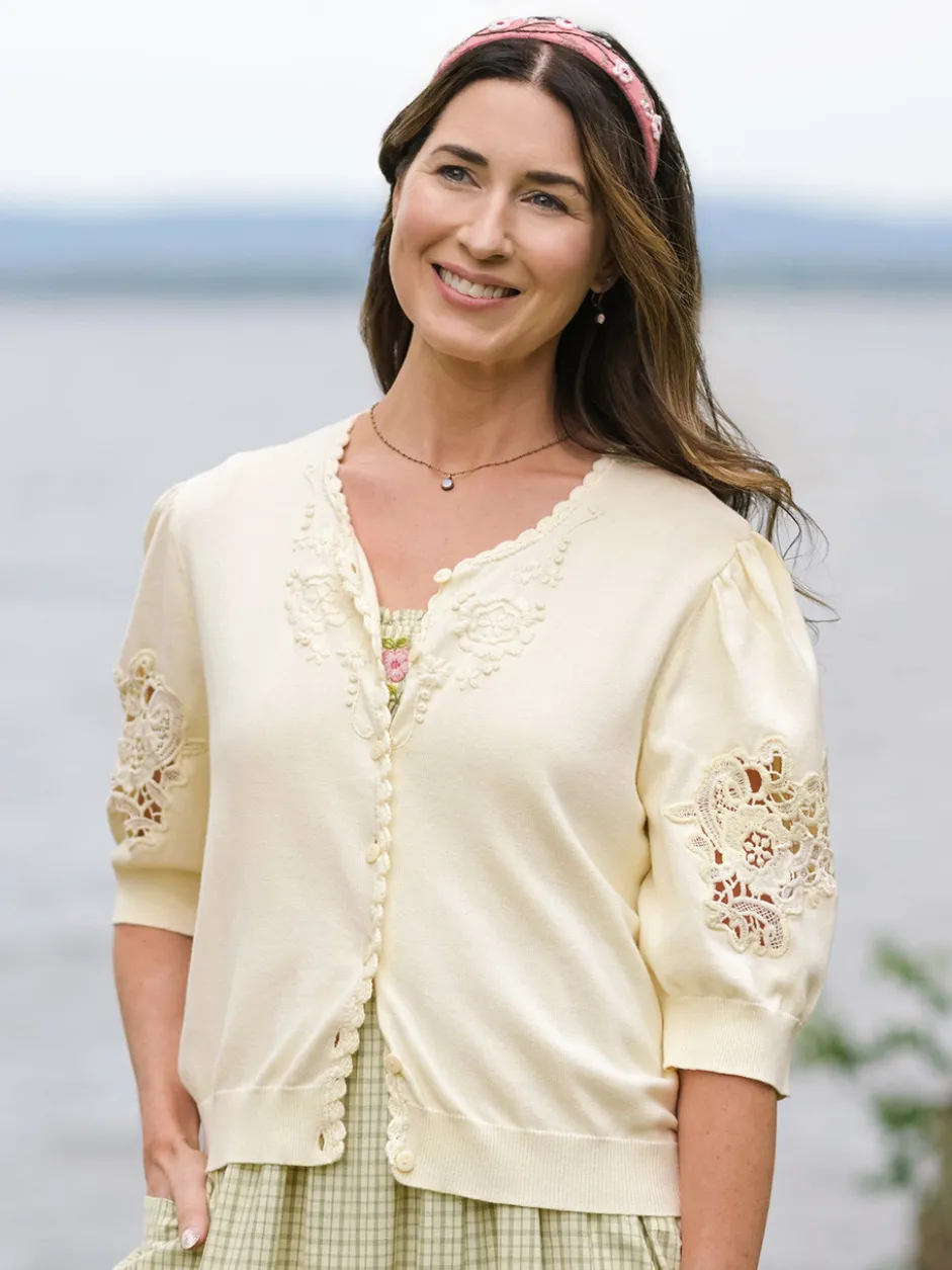 Vienna Romance Sweater - Ecru