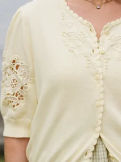 Vienna Romance Sweater - Ecru