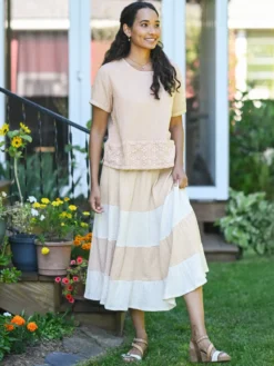 Wander Skirt - Blush Ecru