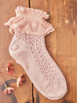 Whimsy Lace Ankle Sock - Pink