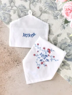 XOXO Embroidered Envelope Hankie